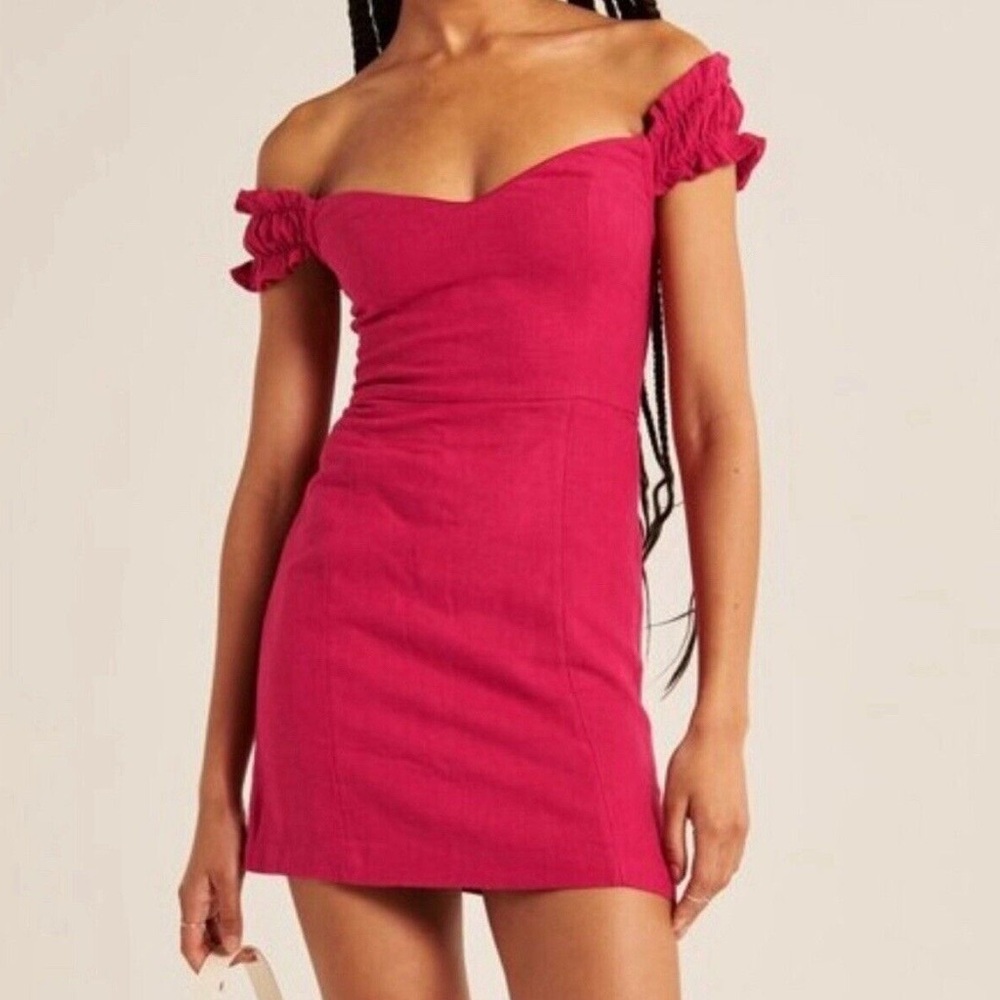 Abercrombie Off-The-Shoulder Corset Mini Dress